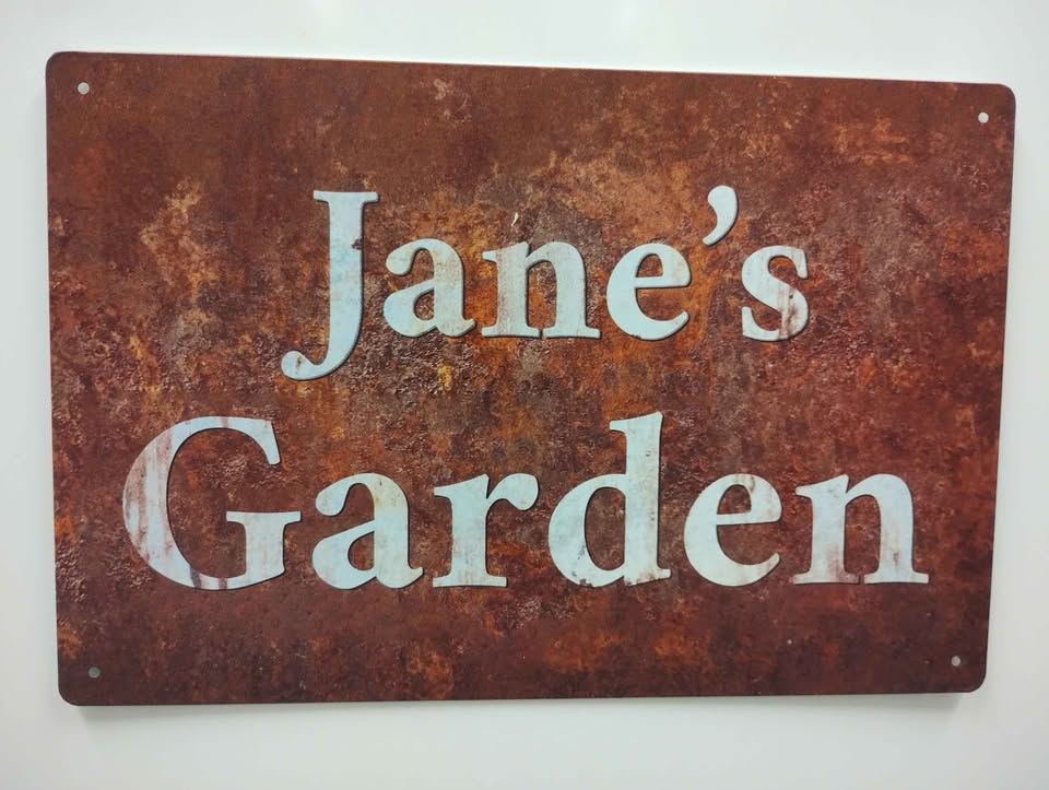 Gift - Metal Sign : Jane's Garden