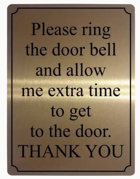 Gift Metal Sign : Please ring the DoorBell