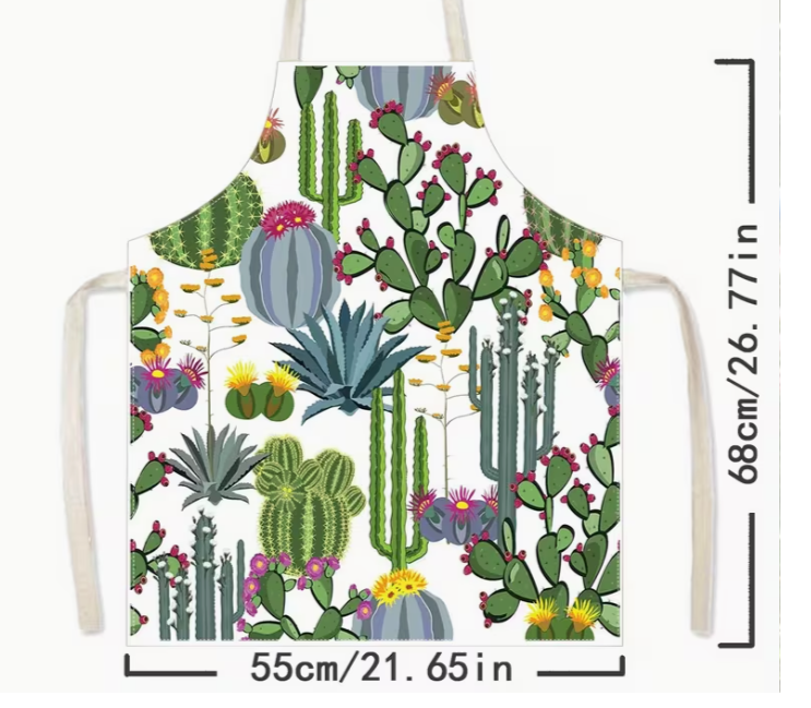 Apron - Cactus Element Print