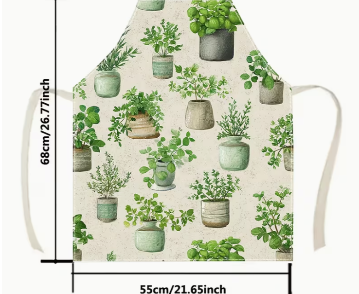 Apron- Potted Herbs and Plants