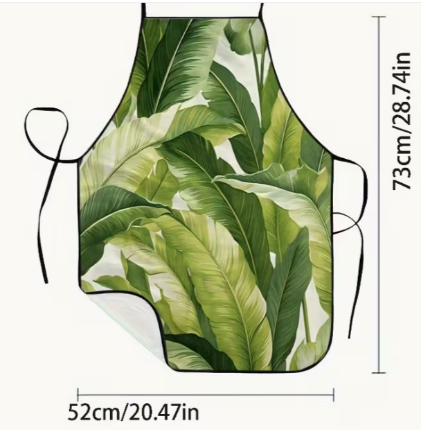 Apron - Green Leaves Design