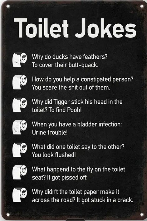 Gift Metal Signs : Toilet Jokes