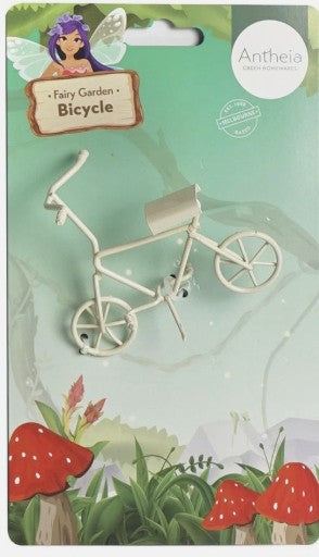 Fairy Garden Metal Bicycle Cream