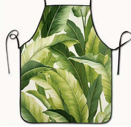 Apron - Green Leaves Design