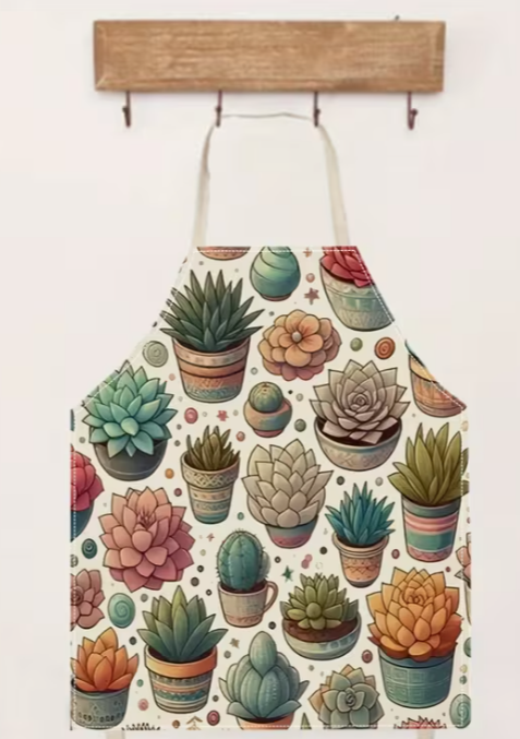 Apron- Succulents Patterns Multi Coloured