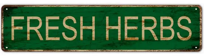 Gift Metal Signs : Fresh Herbs