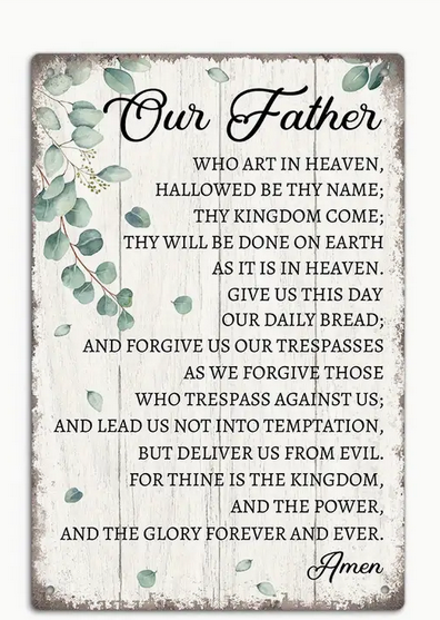 Gift Metal Sign: Our Father