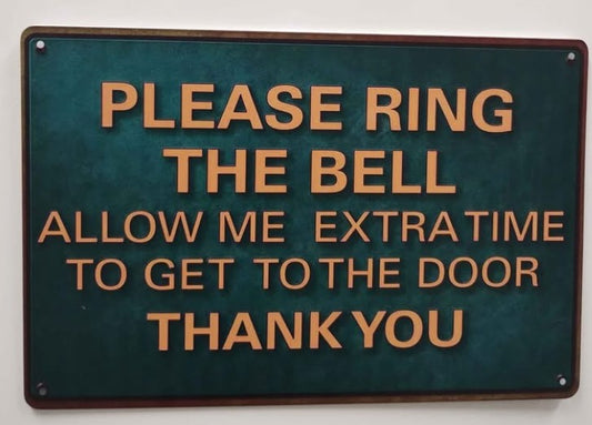 Gift Metal Sign : Please ring the bell