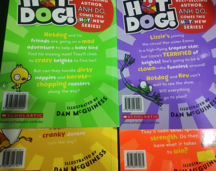 Hot Dog Book Bundle Book 1 to Book 4