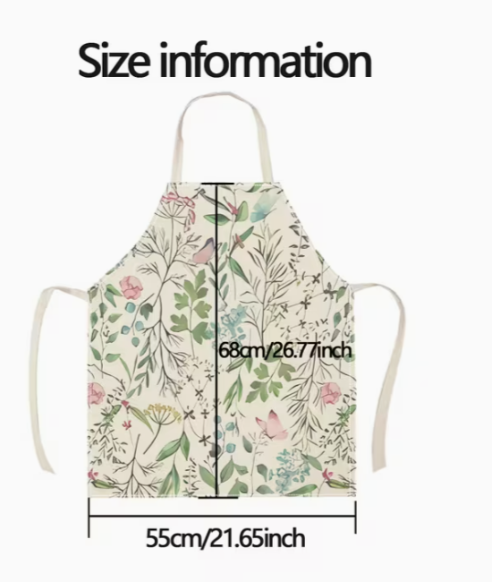 Apron- Multicolour Plant Pattern