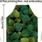 Apron - Non-Real Embroidery of Green Plant Leaves